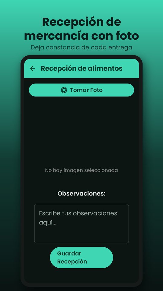 Recepción de mercancía