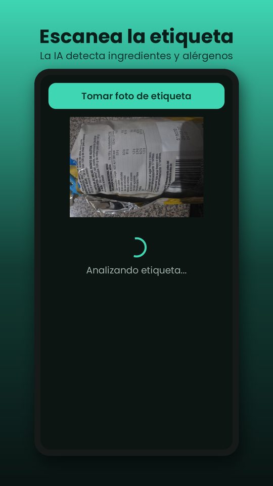Escaneo de etiqueta